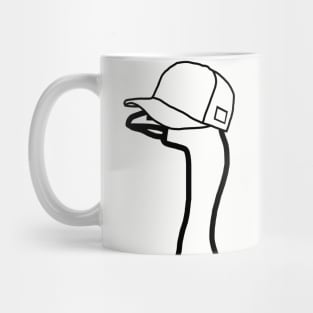 Portrait Gaming Goose Wearing Stolen Hat Outline Mug